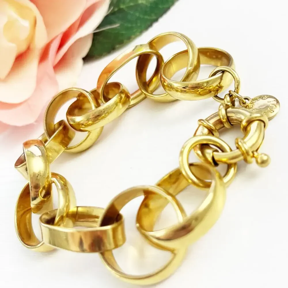 J. Crew Chunky Gold Tone Chain Bracelet